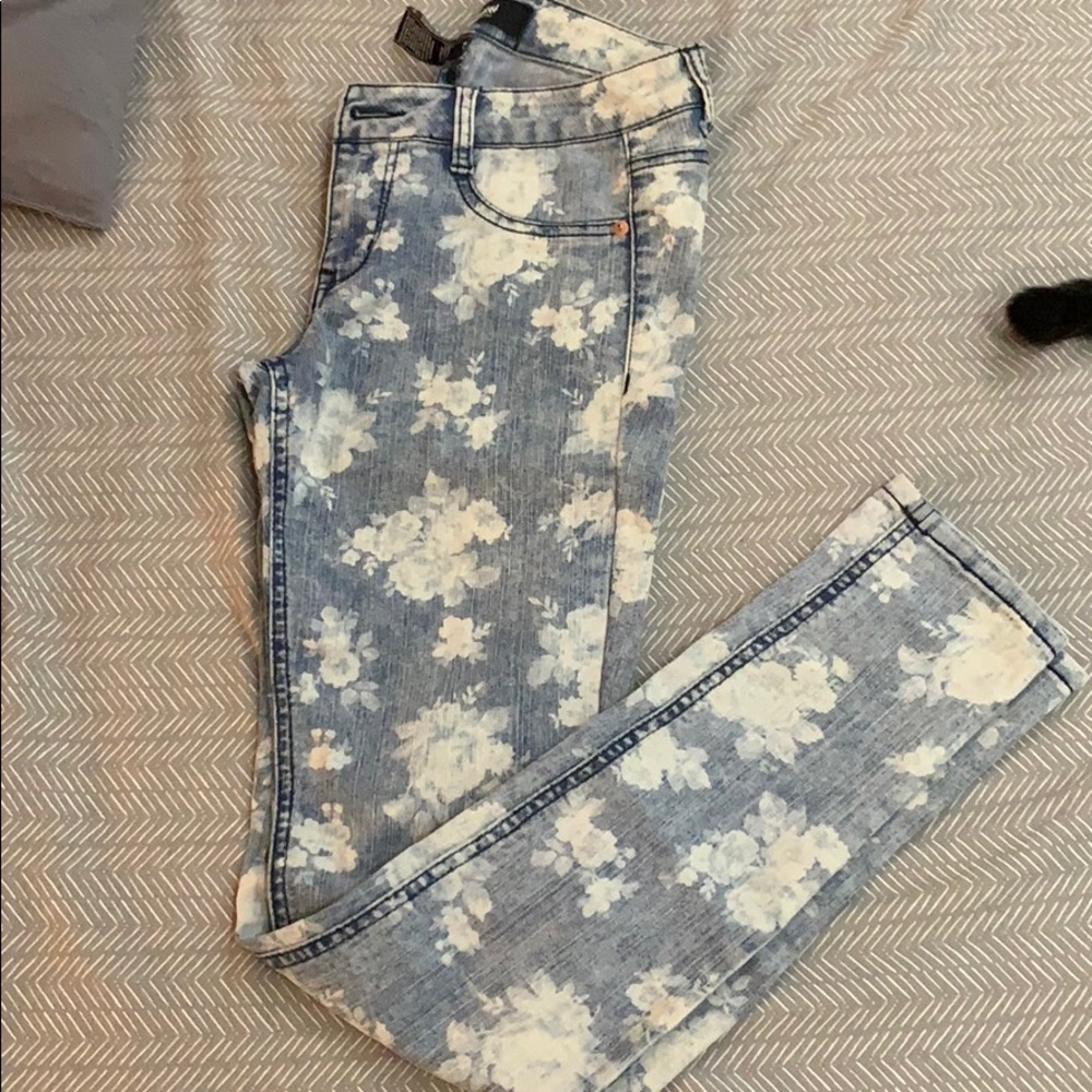 Floral patterned jeggings